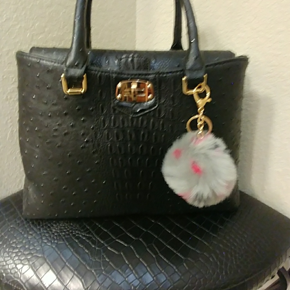 Dipped Pom Pom Key Chain